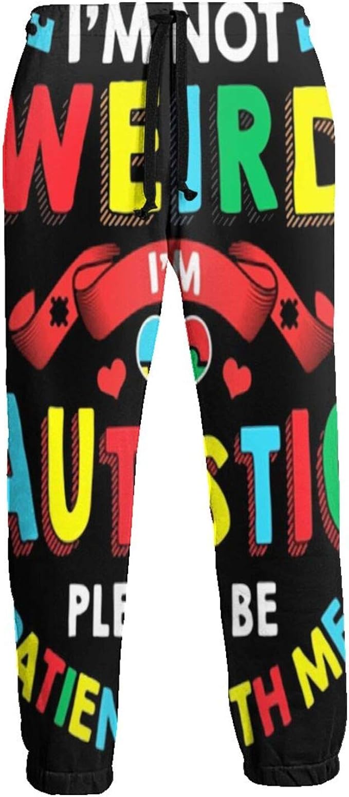 Olverz I'm Not Weird I'm Autistic Men's Jogger Pants Breathable Gym