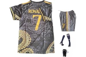 BIVIPO Madrid #5 Kids Soccer Jersey Kit Shorts Socks Set Youth Size #7 Adult Uniform 4 Pieces Set