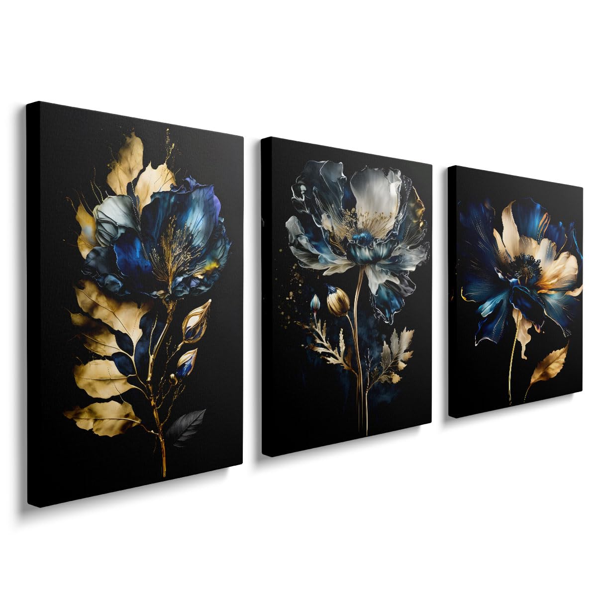 prinfantasy Pictures for Living Room Canvas Wall Art Abstract Framed Home Decor for Kitchen Bathroom Paintings Leaves Pictures Artwork Poster, YH072