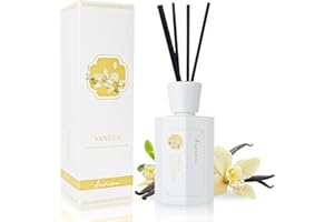 Aeviva Reed Diffuser Set, 6.7 oz Vanilla Scented Reed Diffusers for Home with Sticks, Home Fragrance Oil Scent Diffuser for Bathroom, Decor & Gift