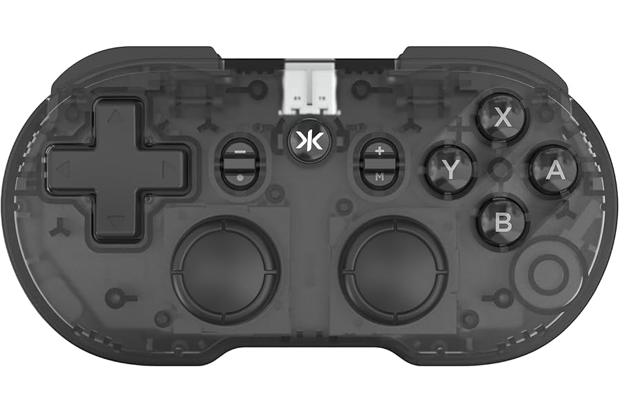 CRKD ATOM+ Wireless Mini Controller - Compatible with Nintendo Switch 2, Switch OLED, iOS, Android, PC & Smart TV - Smoke Black Edition