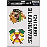 Wincraft NHL Chicago Blackhawks Decal Multi Use Fan 3 Pack, Team Colors, One Size