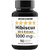 MONOHERB Hibiscus Extract 1000 mg - 90 Vegetarian Capsules