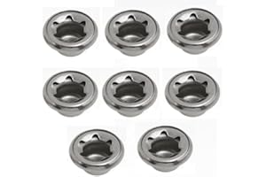 Meuey Lyot Silver Push nut axle Cap nut Cap Washer 5/16inch for Wheelbarrow Rolling Box Cleaning car Lawnmower 8pcs
