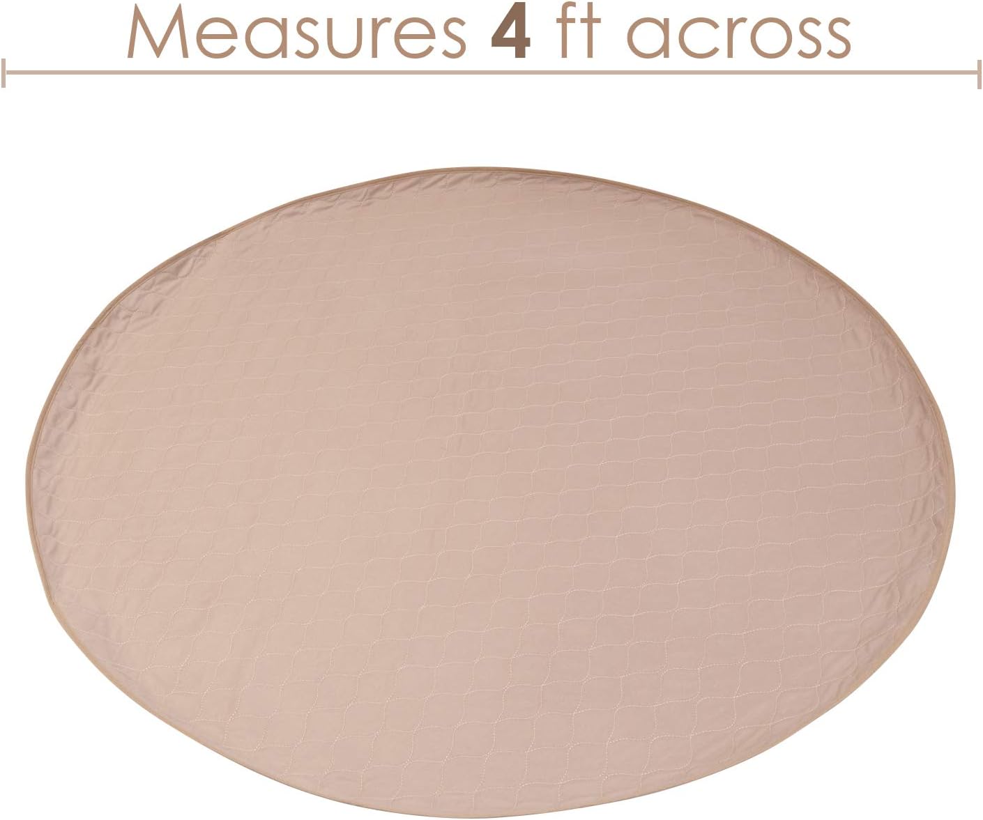 Houseables Whelping Pads, Washable Puppy Pad, 48" x 48", Large, Brown, Round, 1 Pk, Waterproof Pee Mat, Vet Bed Dogs, Pet Training Supplies, Crate Playpen Liner, Stain Resistant Incontinence Solution : Pet Supplies