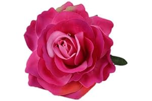 DreamLily Rose Flower Hair Clip Flamenco Dancer Pin up Flower Brooch BC10 (Z-Fuchsia)