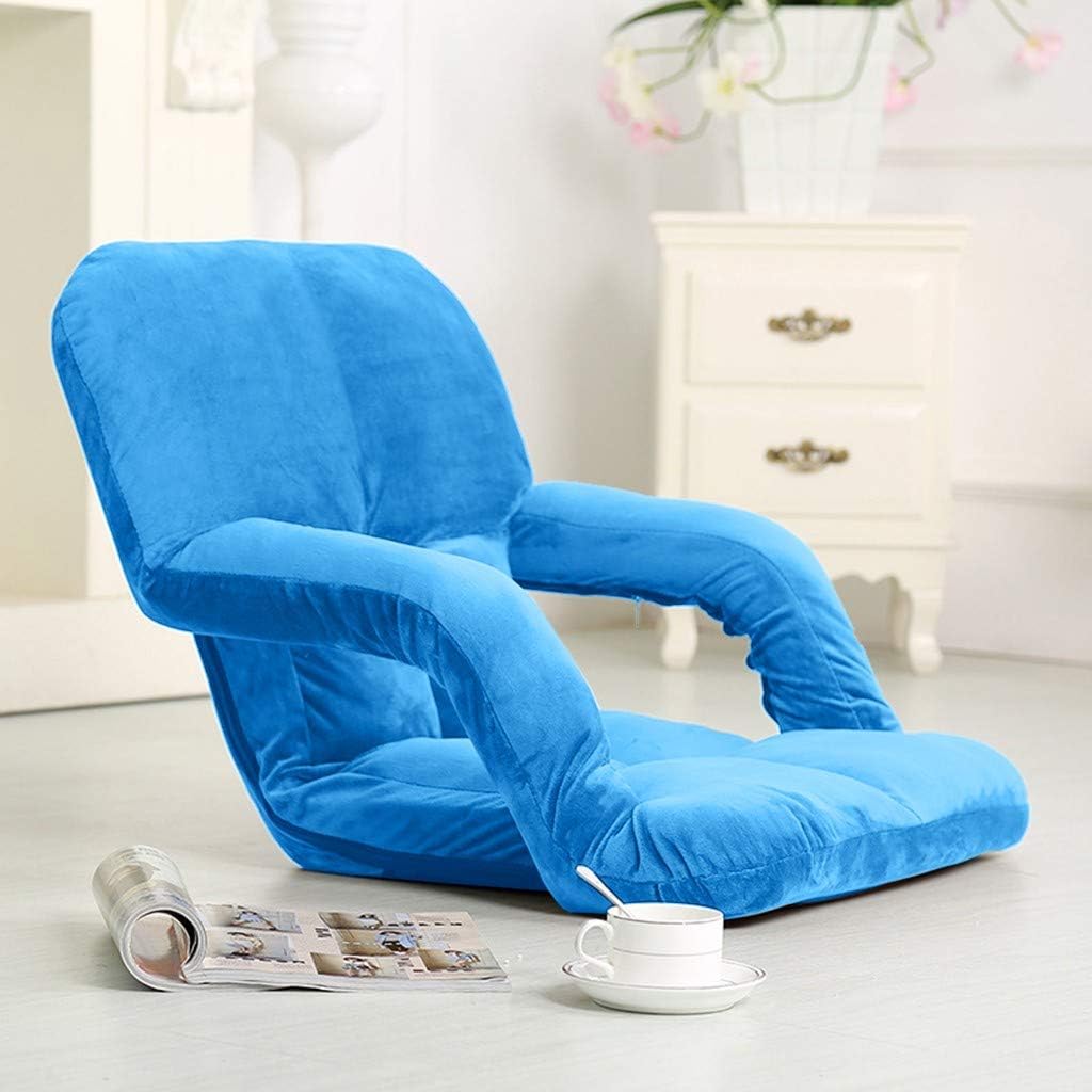 Padded Floor Chair with Back Support,Yirise Padded Floor Chair with Adjustable Backrest Six-Position Multiangle Memory Foam Gaming Comfortable Back Support Rocker Great for Reading Games Meditating
