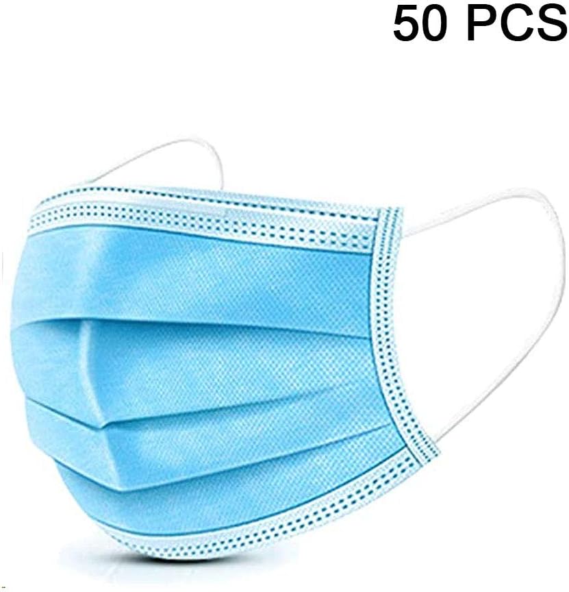 Disposable Surgical Masks, 3-Layer Surgical Masks, dustproof and Hypoallergenic Masks, Medical Masks with Earrings, Disposable dustproof Masks Blue