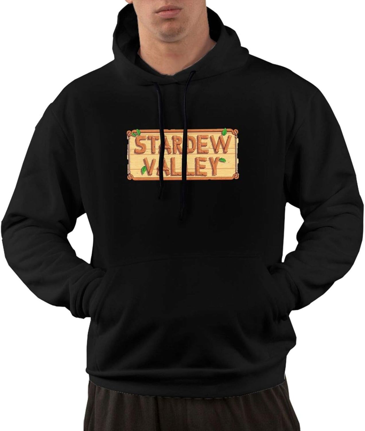 Dannifer Stardew Valley Hoodies for Men Cotton Men's Fleece Hooded Sweatshirt Hoodie with Pocket 