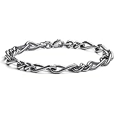Elegatto Premium Inteletto Figaro Chain Bracelet for Men | Pure 316L Stainless Steel Weaves | Men’s Designer Jewelry Bracelets