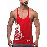 YeeHoo Men's Gym Stringer Tank Tops Y-Back Workout Muscle Tee Sleeveless Fitness Bodybuilding T Shirts