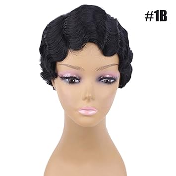 Amazon Com Finger Waves Wig Synthetic Hair Heat Resistant Short