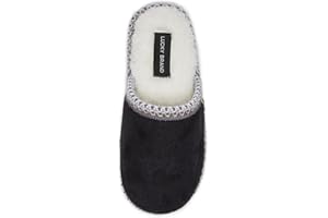 Lucky Brand Micro-Suede Memory Foam Boys Slippers - Closed Toe Plush Lined House Shoes/Kids Slippers
