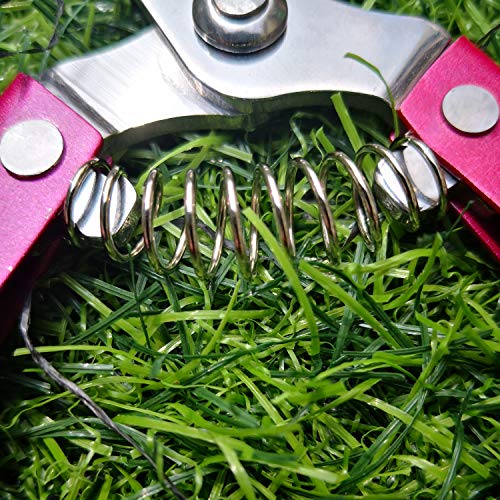 Pruning Shears Straight Tip Pruning Trimming Scissors Florist Scissors-Stainless Steel Ultra Sharp Multi-Purpose Hand Pruner Scissors for Garden Harvesting Fruits Vegetables, Trimming Flowers, Pink