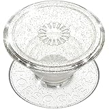 PopSockets: PopGrip with Swappable Top for Phones and Tablets - Clear Glitter Silver