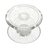 PopSockets Adhesive Phone Grip, Holder, Phone Stand, Kindle - Clear Glitter Silver