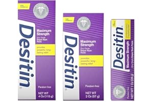 COMFORT AXIS DESITIN Maximum Strength Original Diaper Rash Paste 3-Piece Variety Sizes 4 oz, 2 oz, 1 oz Bundle Pack