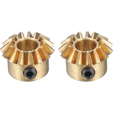 CNBTR 1.5 Modulus 20 Teeth Tapered Bevel Gear Wheel - 45 Steel, 12mm Bore, Silver (Pack Of 2)