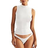 EasyGala Women Sleeveless Mock Turtle Neck Tops Double Lined Fitted Tank Tops Basic T Shirts 2025