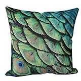 GBSELL Pillow Cover Peacock Pillow Case Sofa Throw Cushion Cover Home Party Decor,45cm45cm (C)