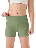 Haloumoning Girls Athletic Shorts Kids High Waisted