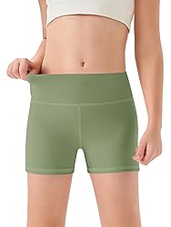 Haloumoning Girls Athletic Shorts Kids High Waisted