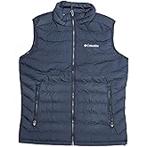 Columbia Mens White Out Omni-Heat Puffer Vest (XL, Navy)