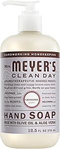 Mrs. Meyer's Hand Soap, Made with Essential Oils, Lavender, 12.5 Fl. Oz