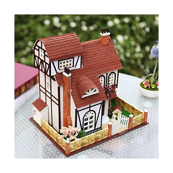 Rylai 3D Puzzles Miniature Dollhouse DIY Kit Flower Town Series Dolls