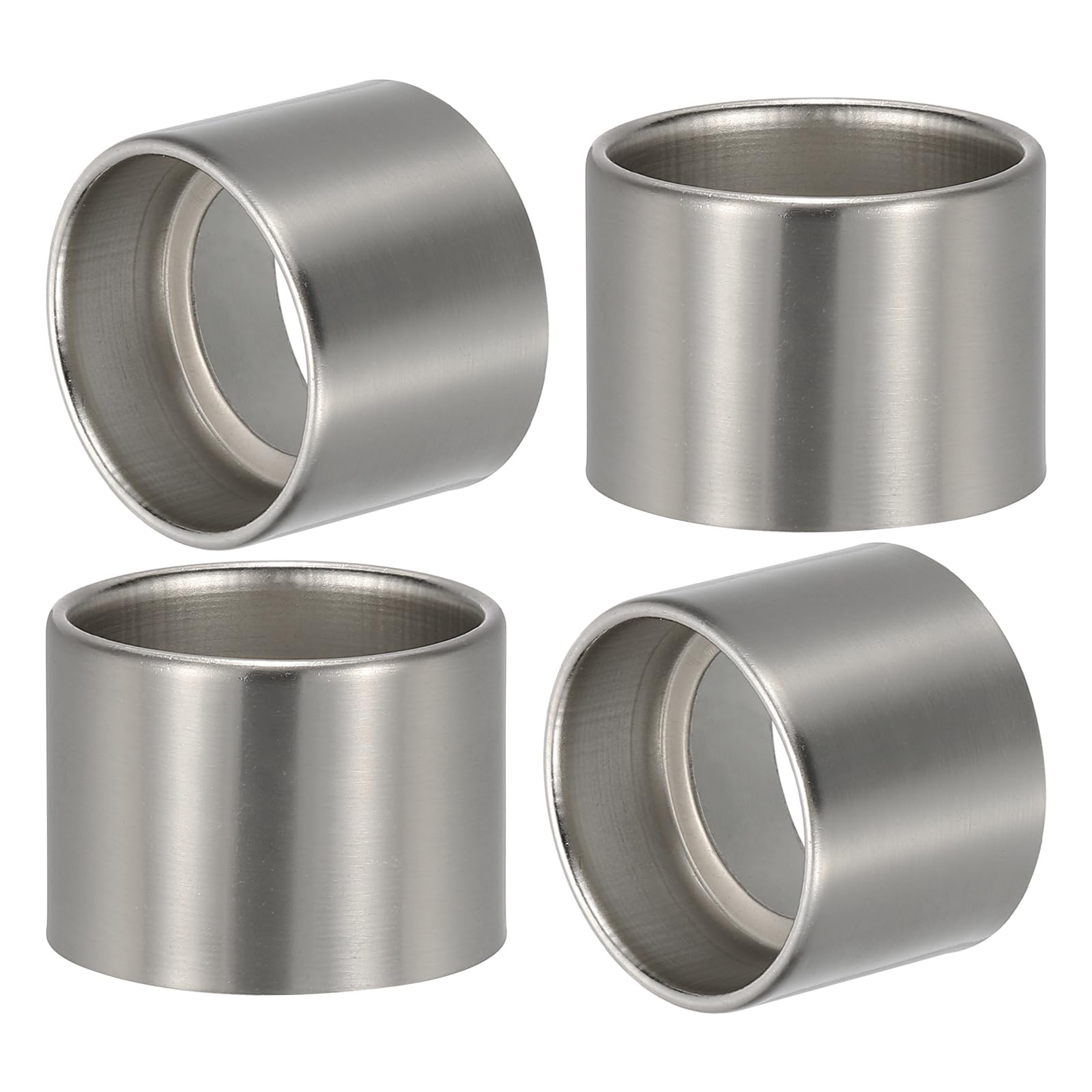 PATIKIL Light Socket Shade Ring, 4pcs E26 E27 Medium Base Metal Sockets Lock Ceramic/Porcelain Sockets with Thread Diameter 1-1/2 Inches for Hanging Lamp Holder, Nickel 40mm / 1.57"