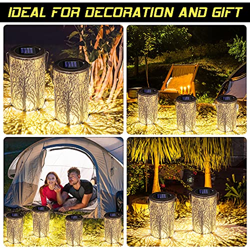 Solar Laterne Außen, Solar Garten Hängende Laterne, Solar Laterne Lichter für hängende Outdoor, Zylinderförmige Nachtlicht Wasserdicht IP44 mit Lichtempfindlichkeit, Solar Laterne für Aussen, Garten