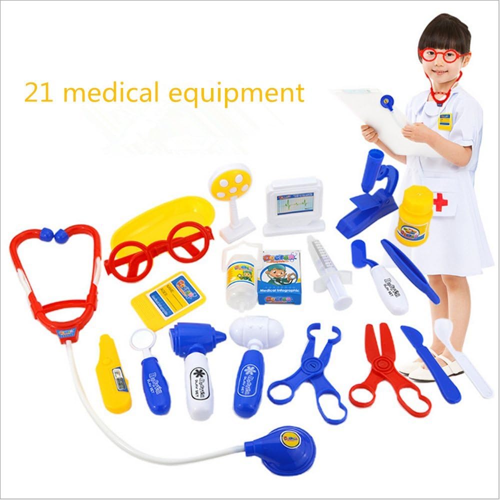 AMPST Doctor Toys Suits Pretend Games for Children's, in Home ,School classrooms.etc. and Doctor Role-Play Costumes Games,for Easter, Halloween, etc.. (Blue)