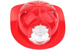 FRECI Firefighter Hat Helmet Fireman Party Dress Up Hat Kids Pretend Chief Hat Halloween Party Role Play Toy –Red