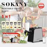 SOKANY 1000W 6-in-1 Electric Grater Salad Slicer 5 Inserts Fruit Veg Chopper view 7