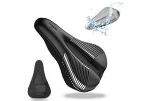 TOSUOD Bike Seat Cover Gel Padded Bicycle Seat Cover for Men Women Narrow Bike Seat Cushion Comfort Foma Bicycle Seat Cushion for Outdoor & Indoor(11"x7")