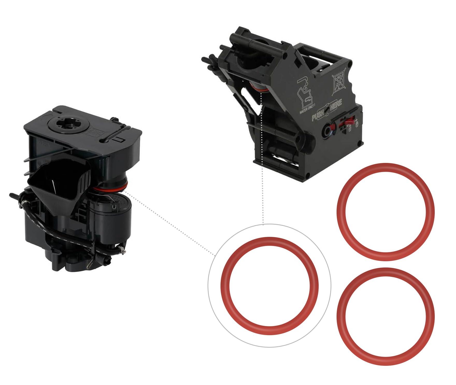 3 x O-Ring | Compatible with Siemens EQ Series EQ3 EQ5 EQ6 EQ7 EQ8 EQ9 | Brewing Het Seal Maintenance Kit