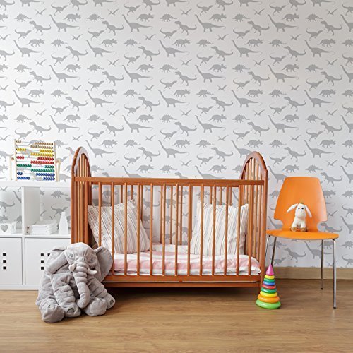 Dinosaurs Scandinavian wall stencil - Expedited 3 Days Delivery - Wall Accent - Reusable Template - Large Mylar Washable Plastic - Repeatable Pattern for Bedroom DÃ©cor