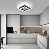 Comely Modern LED Ceiling Light 30W 3300LM Square Black White 6500K view 3