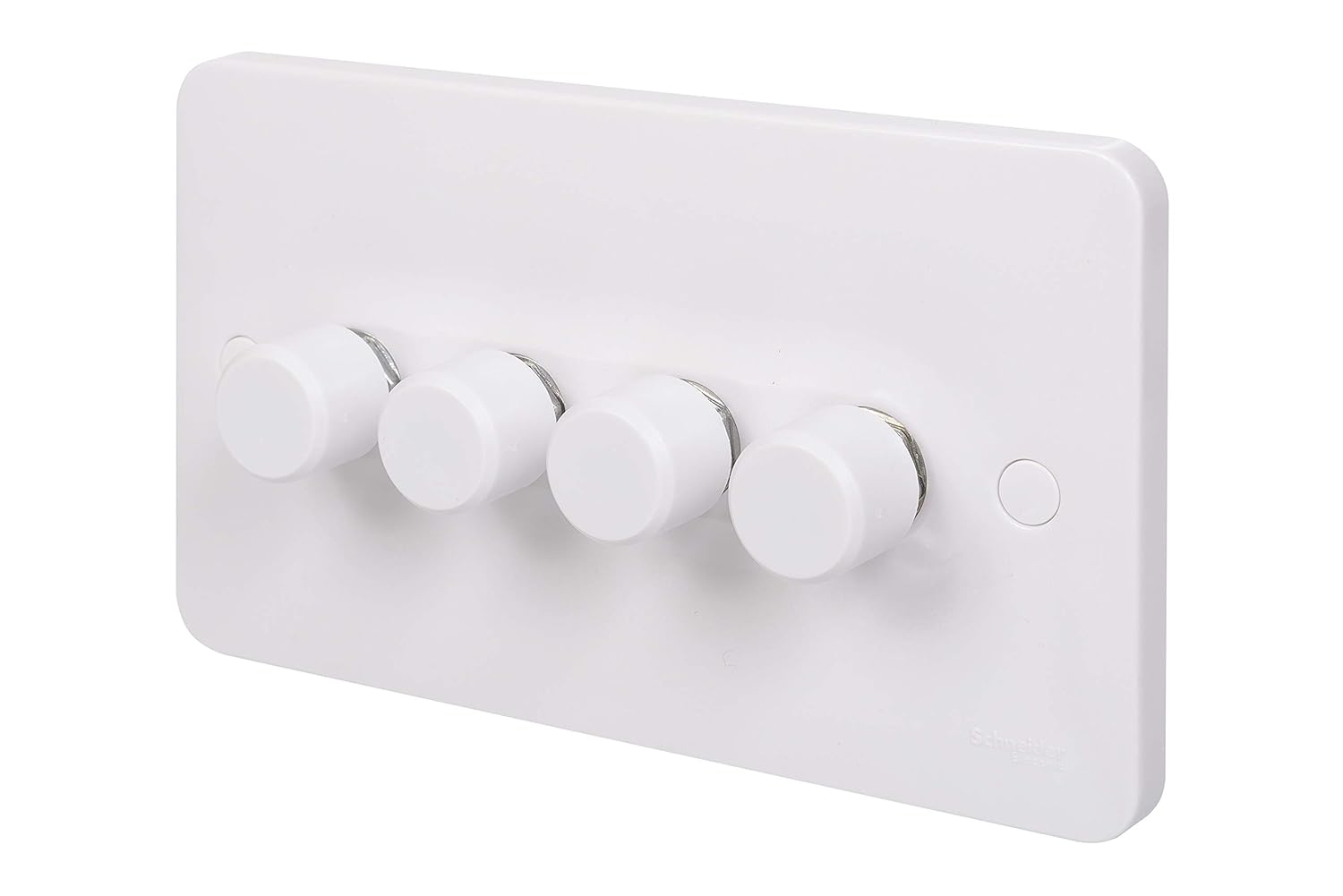 Schneider Electric Lisse White Moulded - 4 Gang 2 Way Dimmer Light Switch, 250 W/250 VA, GGBL6042CS, White - Image 3