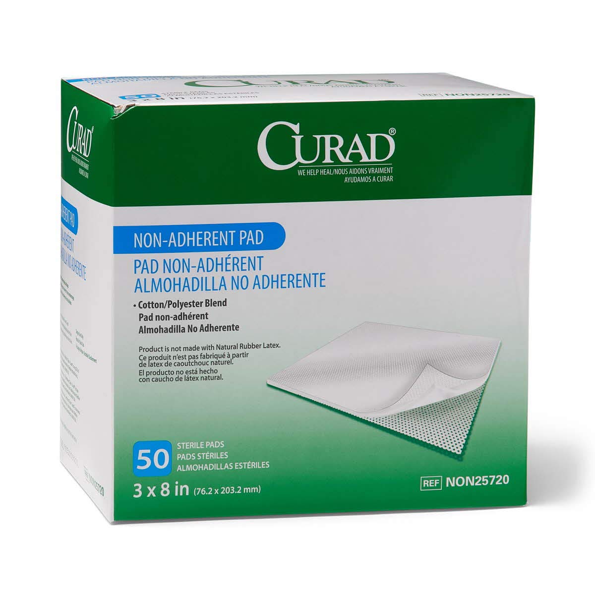 Medline Curad Sterile NonAdherent Pad, 3"x8" (Pack of 50) NON25720Z