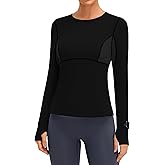 BMJL Womens Long Sleeve Workout Tops UPF 50+ Sun Protection Shirt with Mesh Panel for Athletic Hiking Running