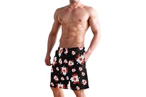 YQLROO Men's Quick Dry Swim Trunks with Pockets Beach Board Shorts Bathing Suits