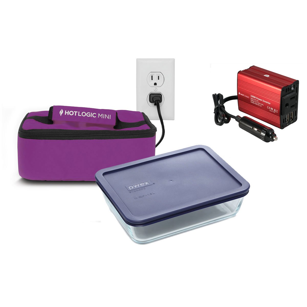 Hot Logic Mini Deluxe Package With 6 Cup Glass Dish And 150Watt Hot