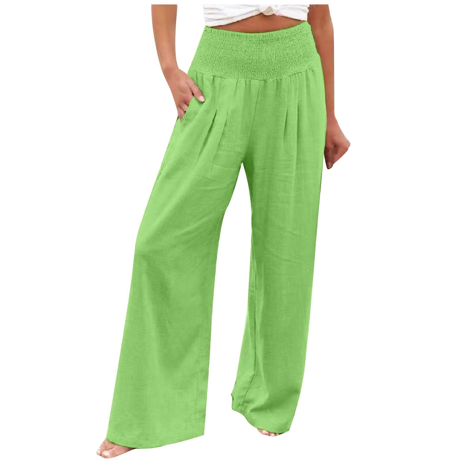 JIOEEH Leggings with Pockets for Women Leg Palazzo