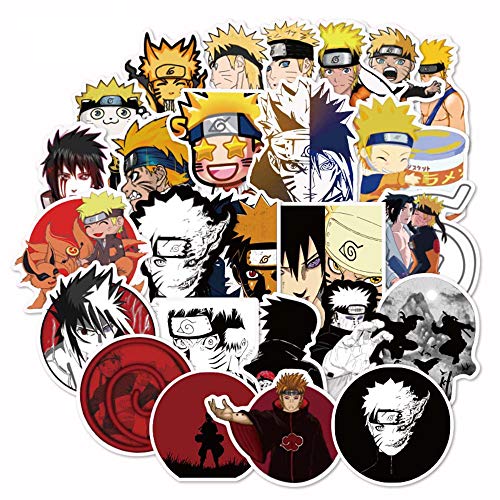 Naruto Laptop Stickers for Kids, 100 Pcs Anime Vinyl Sticker for Water Bottle Nintendo Switch Luggage Skateboard Snowboard Bike Motorcycle Car Bumper, Cute Cartoon Animal Monsters Decal for Children
