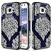S6 Active Case, TownShop Moroccan Floral Design Hard Impact Dual Layer Shockproof Bumper Case for Samsung Galaxy S6 Active (G890)