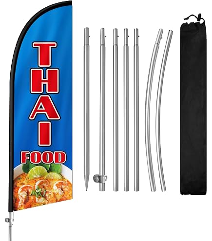 2 Two Thai Food 15 Swooper 7 Feather Flags Kit