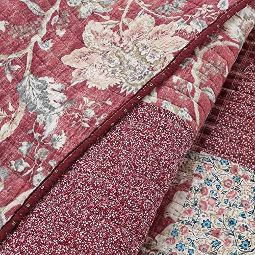 Colorful king-sized quilt set with intricate patterns and designs, priced between $115.99 to $95.99.