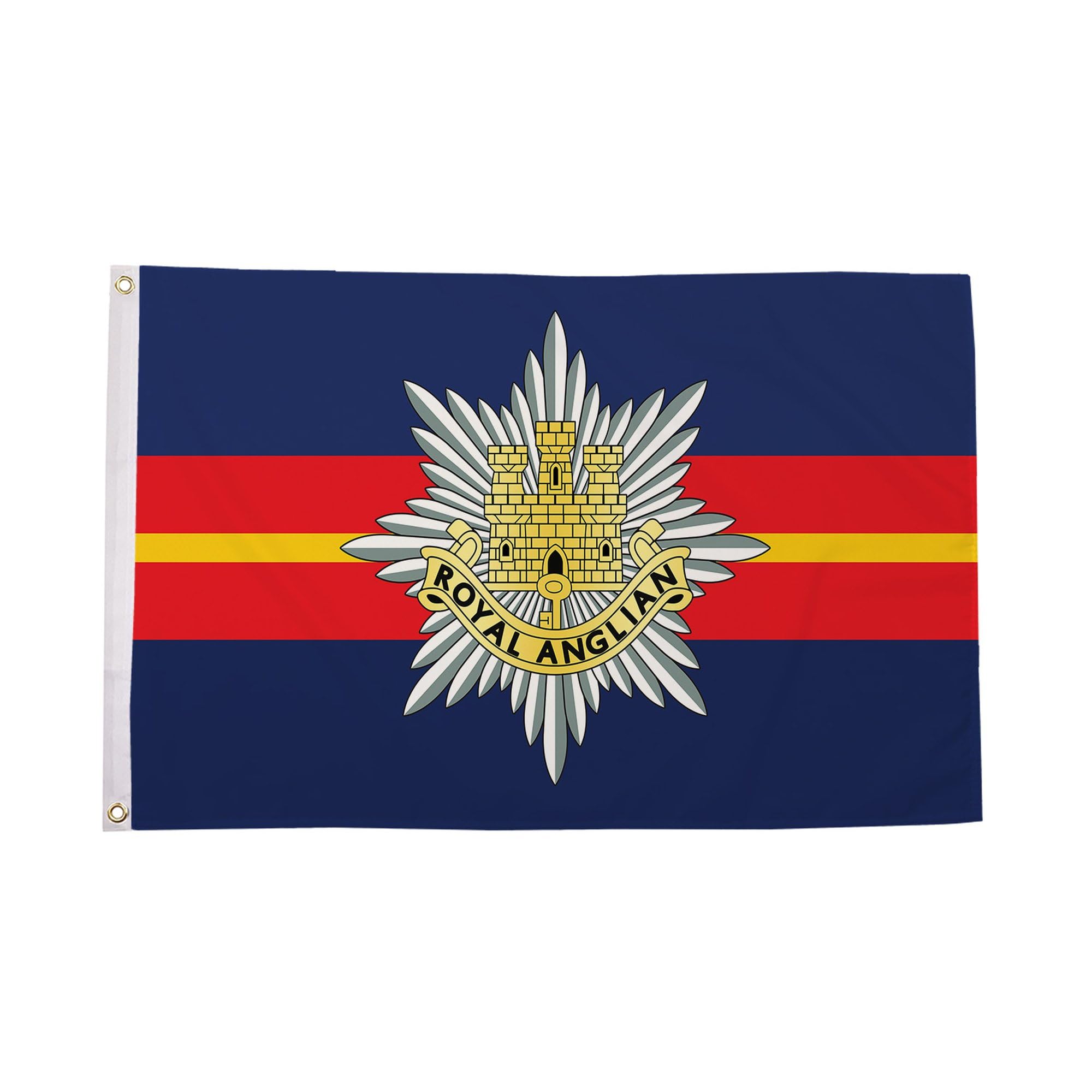 Flagtex Royal Anglian Regiment Flag 8ft x 5ft Extra Large Flag 240cm x 150cm | Premium Woven Polyester with Brass Eyelets | Indoor Outdoor Garden Decoration Wall Hanging Display