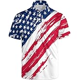 Lxopogk Golf Shirts for Men Funny Polo Short Sleeve Performance Moisture Wicking Quick Dry Mens Hawaiian Polo Shirt